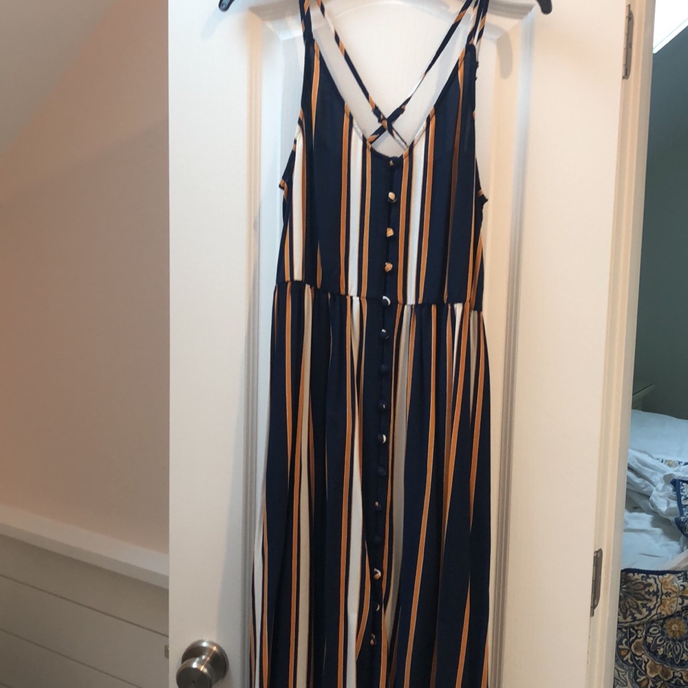 Roxy Navy Orange White dress
